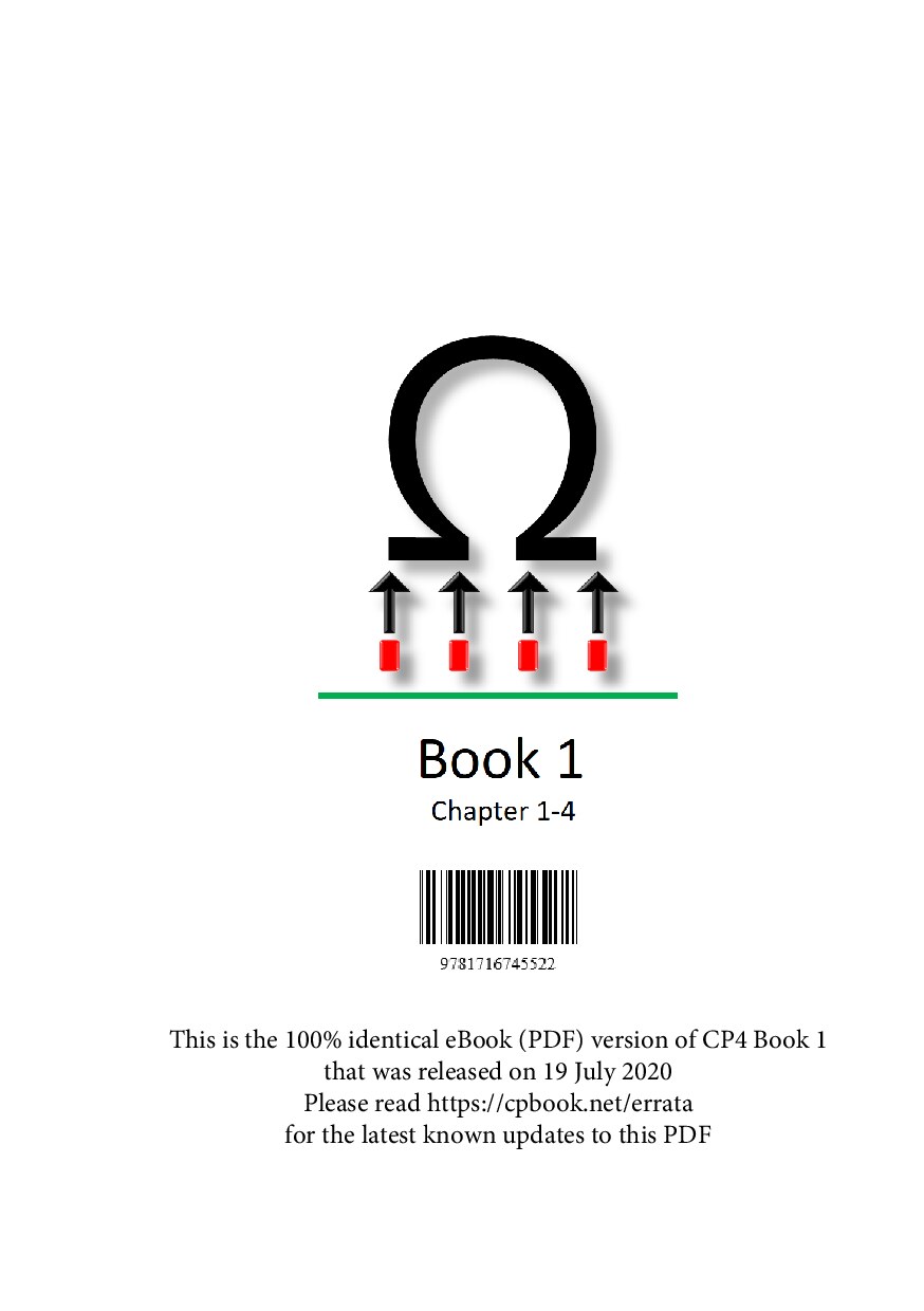 Competitive Programming 4 - Book 1 -- Steven Halim, Felix Halim, Suhendry Effendy -- 2018 -- Lulu Press, Inc. -- 9781716745522 -- c3a46c55cdb1a9e53f27c505c14bcd88 -- Anna’s Archive
